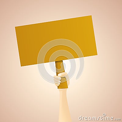 Blank Wooden Hand Sign Background