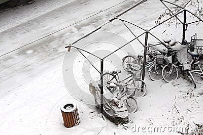 Blizzard Bike Royalty Free Stock Photo - Image: 28157735