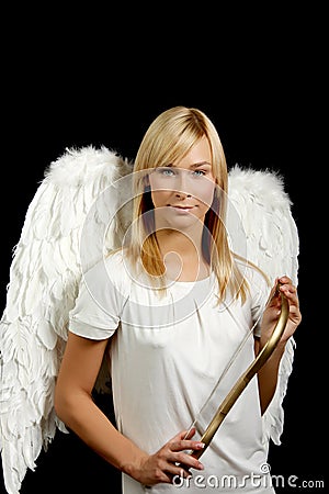 Blonde angel portrait