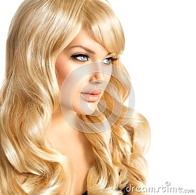 Blonde Girl Portrait. Blond Woman