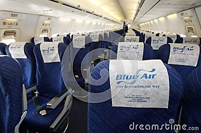 Blue Air airplane interior