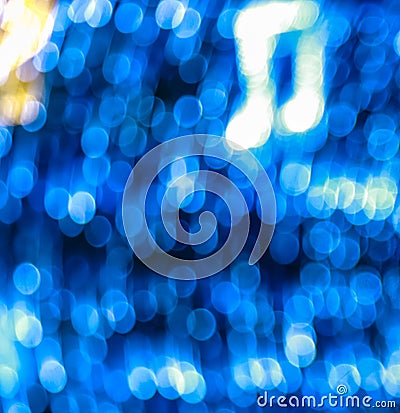 Blue bokeh with music note