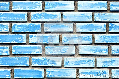 Blue brick wall texture background