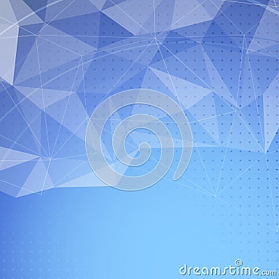 Blue bright crystal structure abstract background
