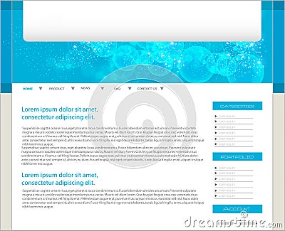 Blue business website template