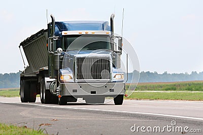 Blue cargo truck