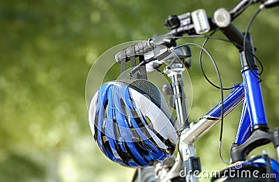 Blue Cycling Helmet