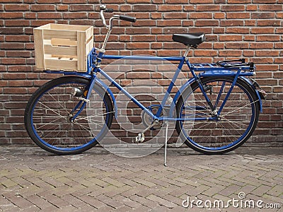 Blue delivery bike