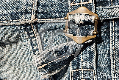 Blue denim jeans texture with belt texture