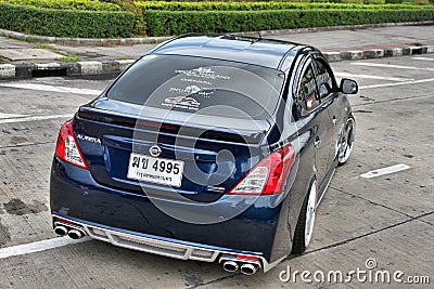 Blue ECO Car Sedan in VIP Style