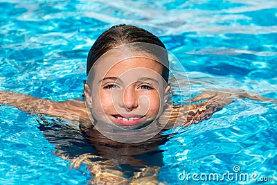 Blue Eyes Kid Girl At The Pool Face In Water S
