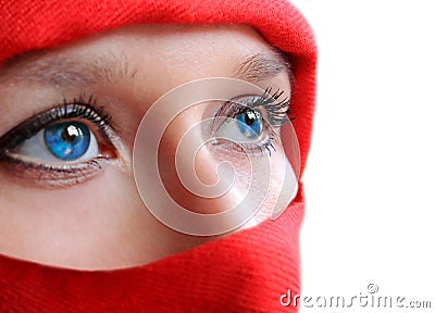 Blue eyes ninja woman