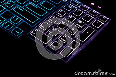 Blue High Tech PC Computer Keyboard