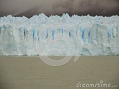 Blue ice wall