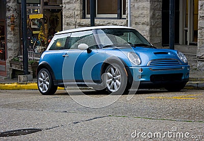 Blue Mini Cooper