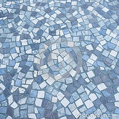 Blue mosaic floor