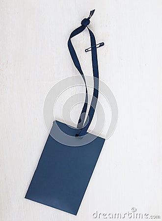 Blue paper envelope with blue ribbon