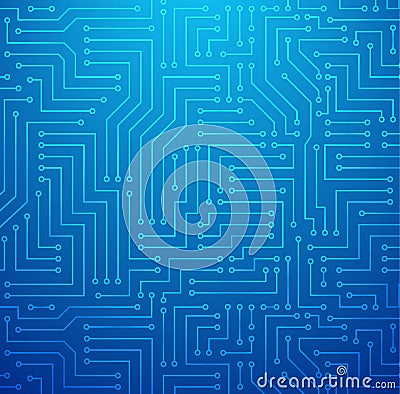 Blue Printed Circuit Board