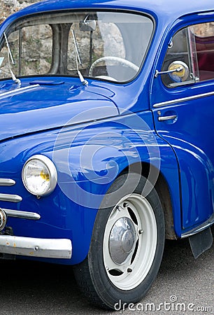 Blue Retro french car