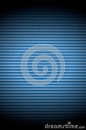 Blue Roller Shutter Background with Spotlight