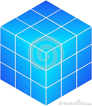 Blue rubik s cube