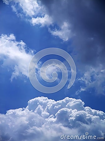 BLUE SKY WITH CLOUDS Royalty Free Stock Photo - Image: 12634755
