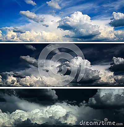 Blue sky, dramatic sky, stormy sky - set