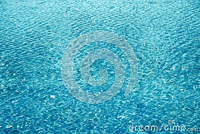 Blue-sky surface of swimming pool