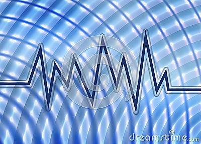 Blue Sound Wave Graph And Background