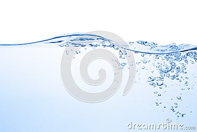 Blue water splash.