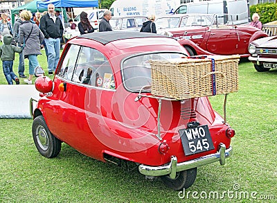 Bmw isetta with picnic basket