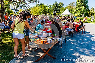 Board games in Museon Park of Arts of Moscow