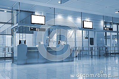 Boarding gate at an airport