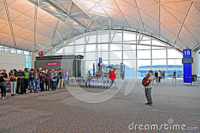 Boarding gate at hong kong airport