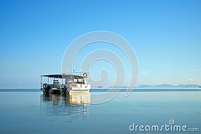 A boat on calm sea at Kota Kinabalu, Malaysia