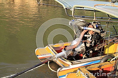 Boat with the motor