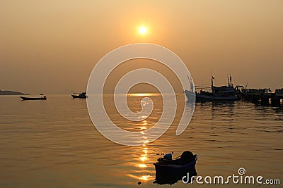 Boat on sea