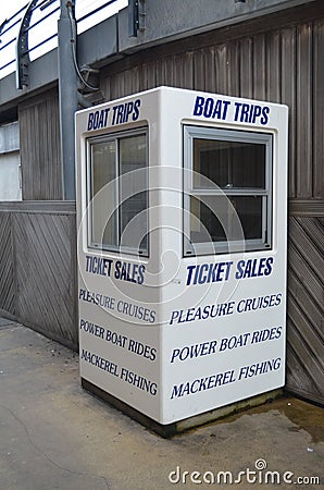 Boat trip kiosk.