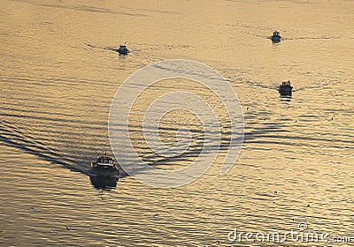 Boats on a calm sea