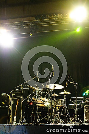 Bobobo s drum set on stage- vertical