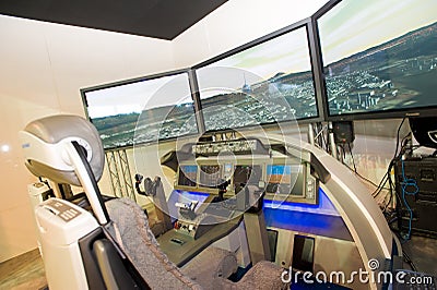 Boeing flight simulator at Singapore Airshow