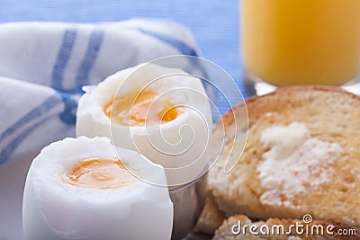 Boiled eggs for breakfast