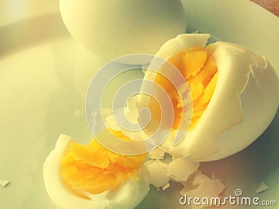 Boiled eggs close up