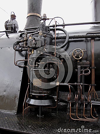 Boiler tube main structure of the old steam train