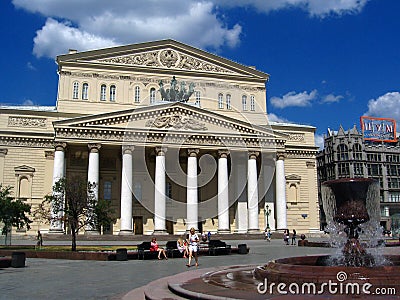 Bolshoi theater and TSUM shopping mall in Moscow