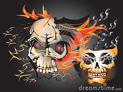 Bone skull fire