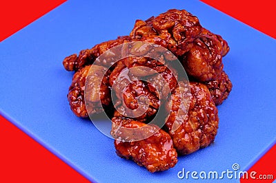 Boneless honey bbq chicken wings