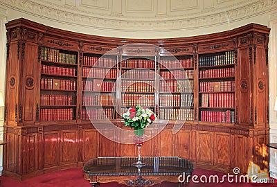 Books in Library in the Élysée Palace