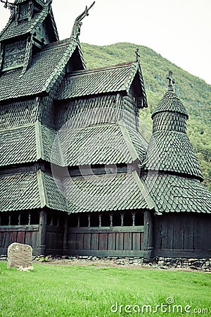 Borgund Stave church. Built in 1180 to 1250, and dedicated to th