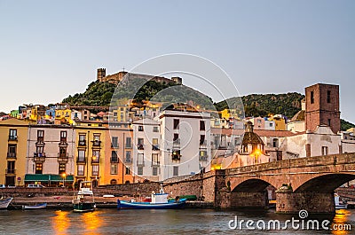 Bosa and the Old Castle, Oristano, Sardinia